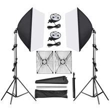 Photo Studio Kit Diffuser Light 50*70cm Continuous Lighting Softbox With E27 Base Holder 2M Light Stand Tripod Camera Accessorie