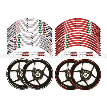 

12 X Thick Edge Outer Rim Stickers Stripes Wheel Stickers For APRILIA Dorsoduro 1200 17 ''