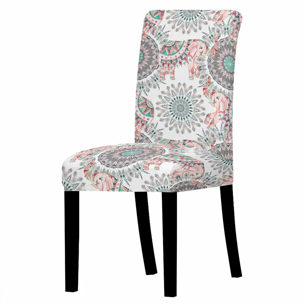Universal Chair Covers Printed Elastic Stretch Universal Chair Cover Slipcovers For Dining Room Wedding Banquet Hotel