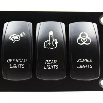 

8.86x2.72x2.17 Inches Rocke Switch Panel Accessories Car 6 Gang Voltmeter
