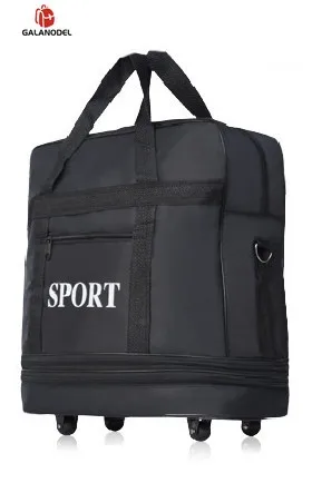 Водонепроницаемый вещевой портативный Дорожный чемодан, воздушная сумка, унисекс, расширяемая Складная багажная сумка с колесом, ночные сумки для сна