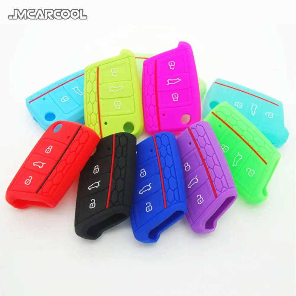 Remote 3 Buttons Car Accessorise Key Case Cover Decoration for Volkswagen VW Golf 7 mk7 Protector Auto Accessories | Автомобили и