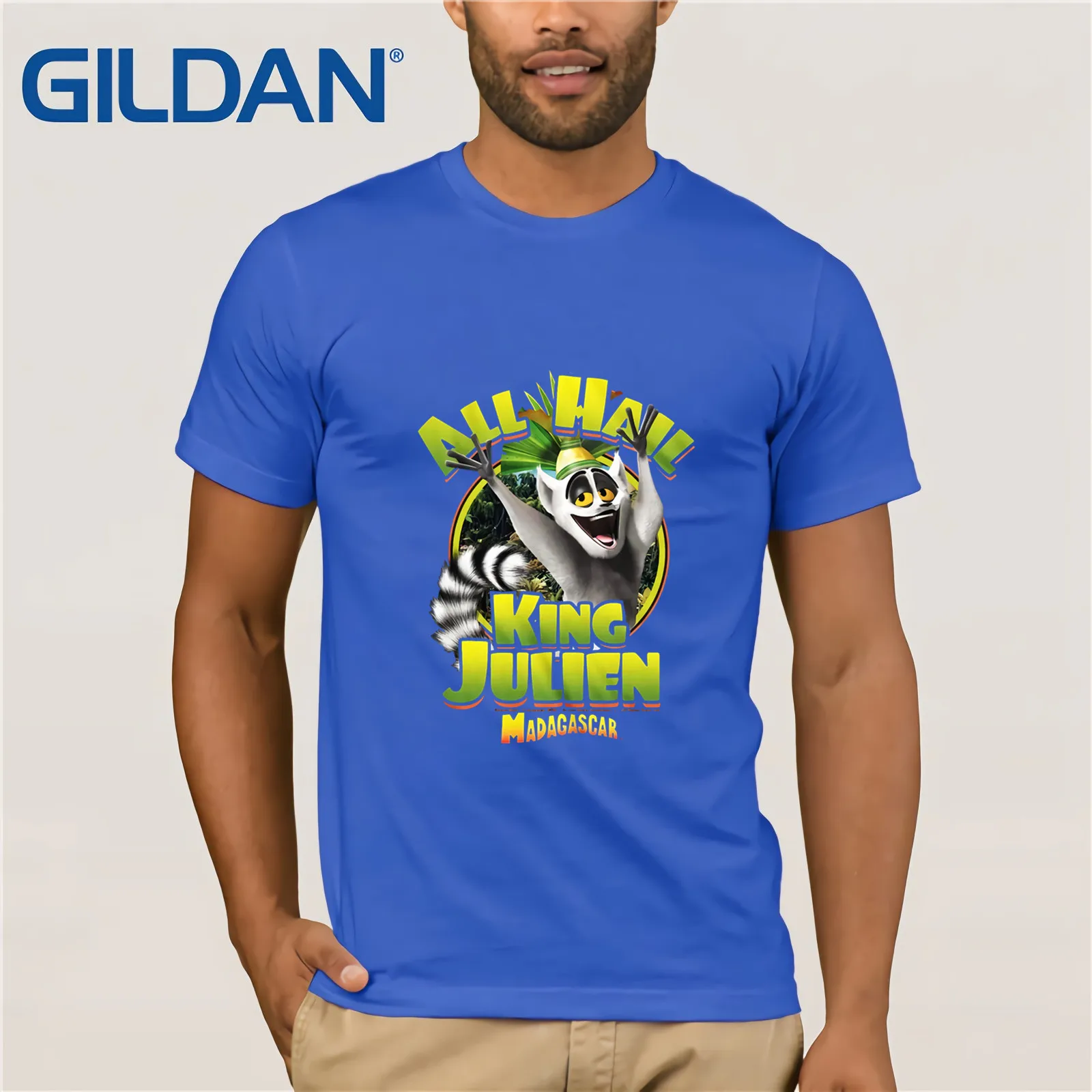 Футболка для взрослых с надписью Madagascar All Hail King Julien Детские Забавные футболки