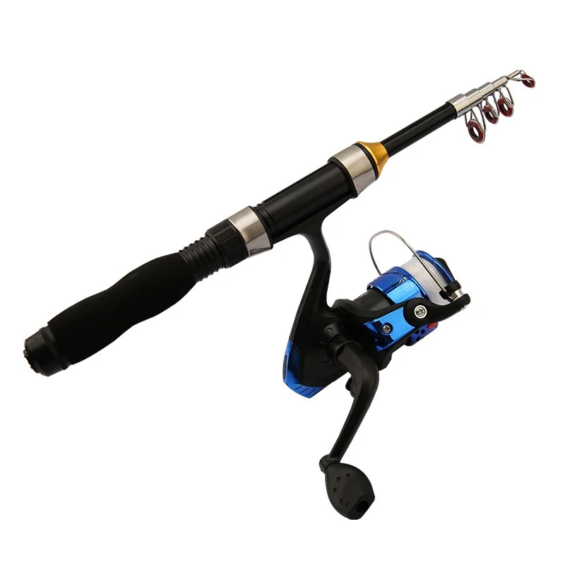 1/1.2/1.5/1.7/1.9M Mini Telescopic Portable Fishing Rod Space Saving Glass Fiber Outdoor Lightweight Rod Fishing Accessories