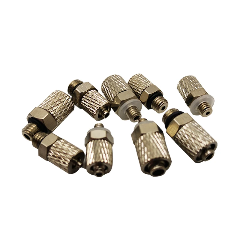 5Pcs Male Thread M3 M4 M5 M6 Air Tube 3mm 4mm 6mm OD Mini