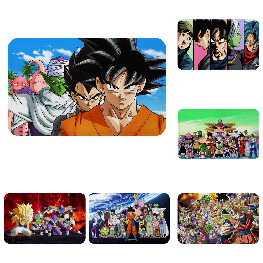 

Son Goku Anime Dragon Ball Character Collection Mat Bath Carpet Decorative Anti-Slip Mat Room Car Floor Bar Rug Door Home Decor
