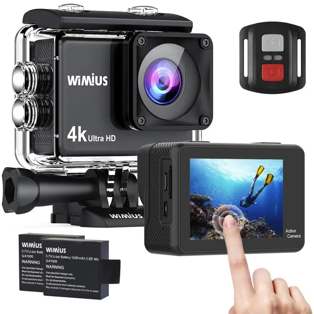

WIMIUS Q3 Action Camera Ultra HD 4K / 60fps WiFi 2.0" 170D Underwater 30M Waterproof Helmet Video Recording Cameras Sport Cam