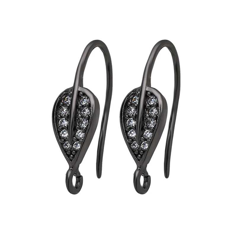 Peixin Luxus Zirkonia Ohrringe Haken Zubehör Roségold Messing Damen Ohrhänger DIY Schmuckherstellung Charm – Detail 30