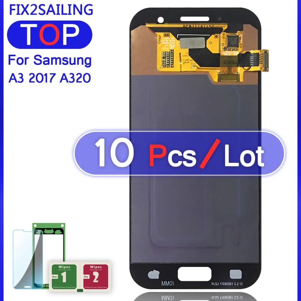 Для Samsung Galaxy A3 A320M A320Y SM-A320F A320FD A320 супер AMOLED ЖК-дисплей протестированный рабочий сенсорный экран в сборе