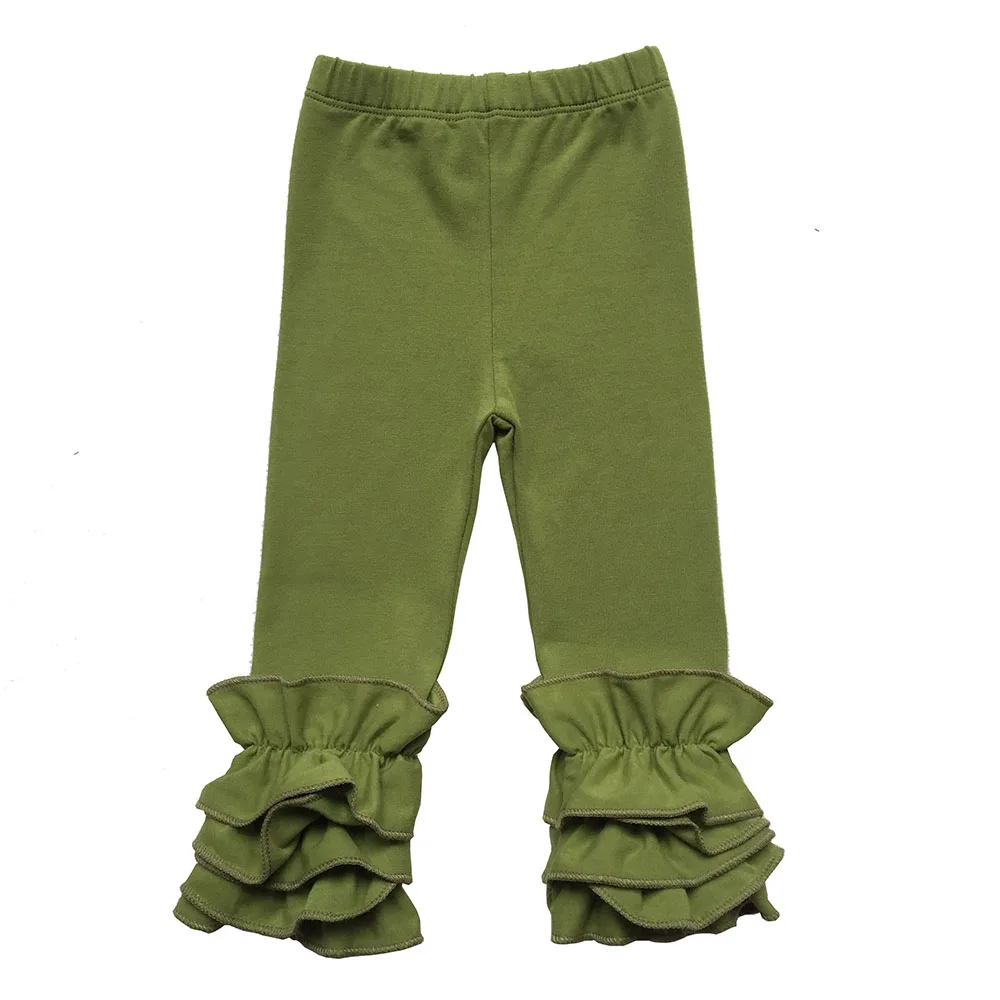 Baby Girls Triple Ruffle Knit Pants Leggings Fall Boutique Layer Ruffle Leggings,Girls Icing Tight Leggings