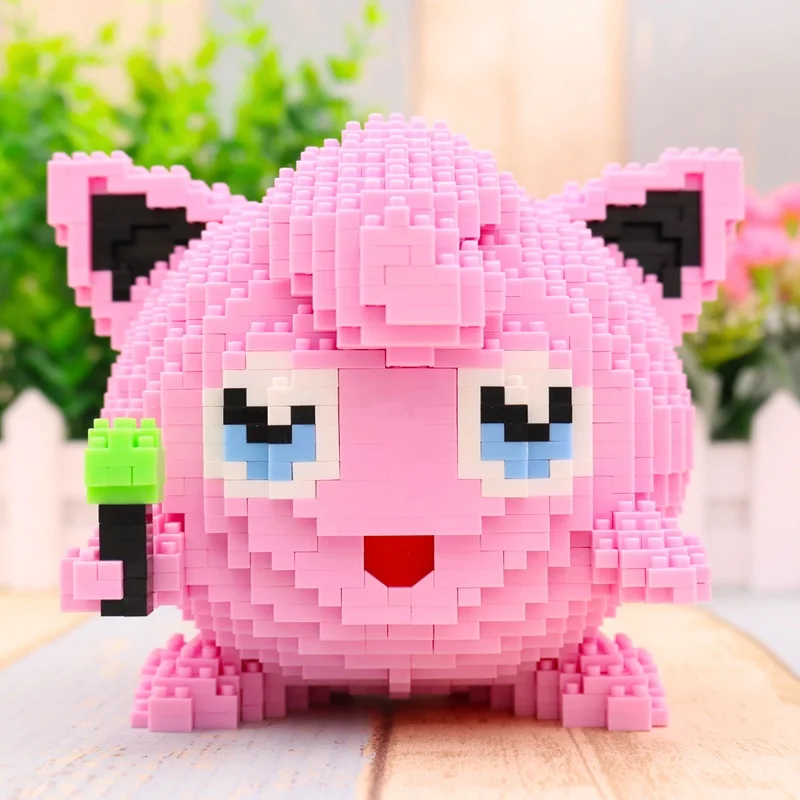 Preise HC 9024 Jigglypuff Rosa Tasche Monster 3D Modell 1605 stücke DIY Kleine Mini Diamant Blöcke Ziegel Gebäude Spielzeug für Kinder keine Box