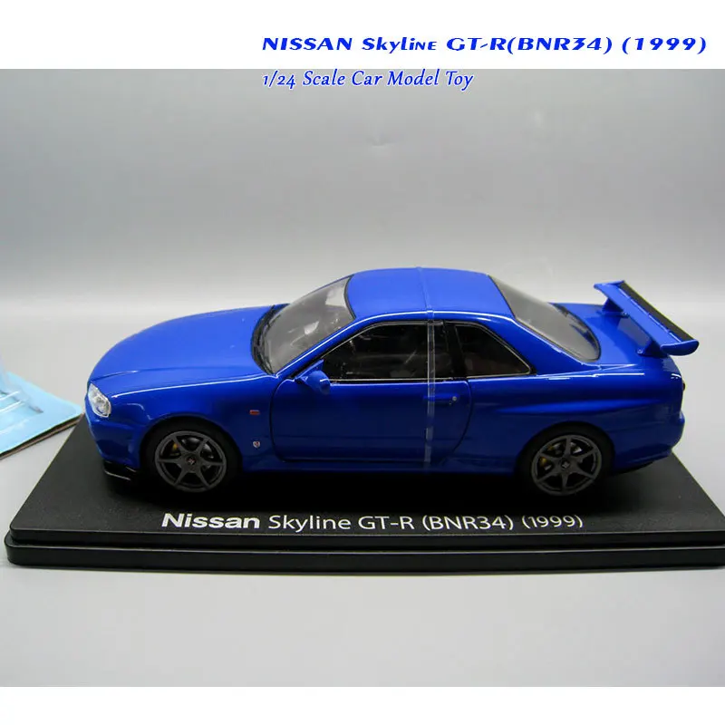 IXO 1/24 масштабная модель автомобиля игрушки NISSAN GT-R R34 1999 автомобиль из литого металла модель игрушка для коллекции, подарок, дети