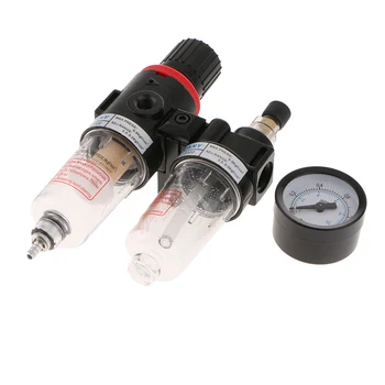 

NEW Metal Air Pressure Regulator Oil/Water Separator Trap Filter Airbrush Compressor Durable Quality