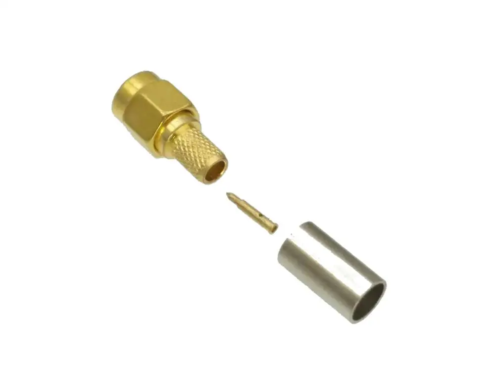 Разъем SMA штекер обжимной RG58 RG142 LMR195 RG400 кабель|cable connector crimp|cable connectorcable rg58 |