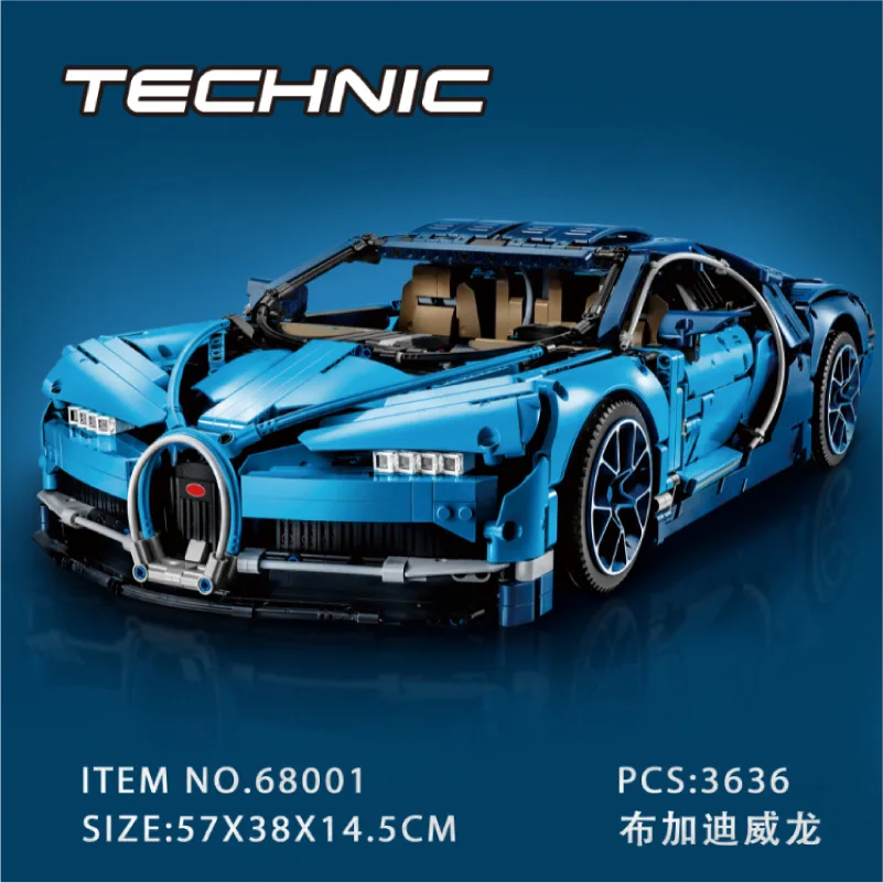 LELE68001 технология Механическая группа Bugatti 3388c Wilon спортивный автомобиль Трамп 38036 строительные блоки в сборе 20086
