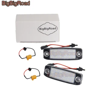

BigBigRoad For Hyundai Terracan / Tucson MK1 / JM LED Car License Plate Light Number Frame Lamp LED Lights