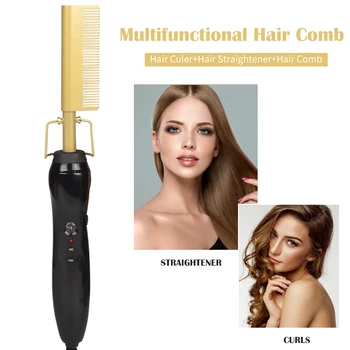 

Electric air brush comb copper comb wet and dry hair curler roll straight multi-function bangs electric coil comb 360 ° rotation
