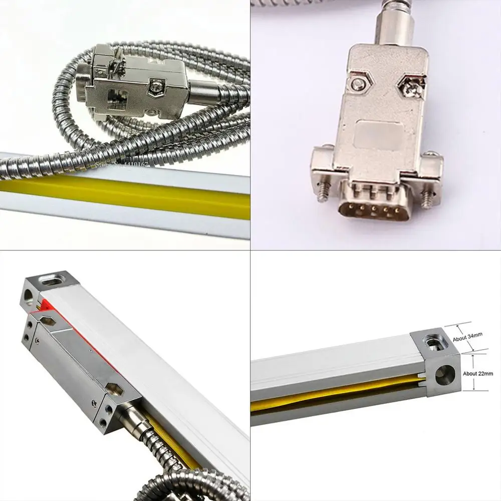 

High Precision 1um/5um Linear Encoder/Sensor/Ruler Scale Measuring Tools Length 100 200 300 400 mm for Machines