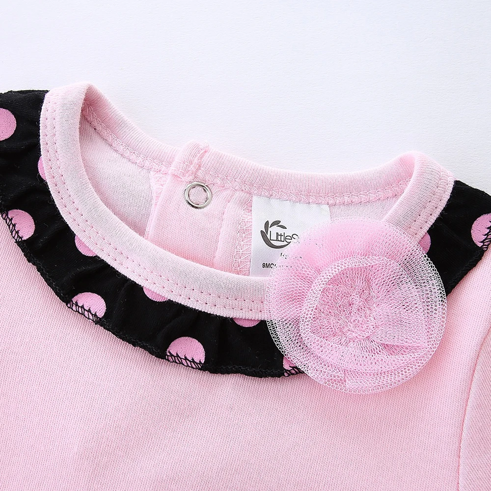 LittleSpring/Одежда для маленьких девочек Милый топ с вышивкой в виде цыпленка и брюки