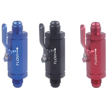 

An6 6An Aluminum Inline Fuel Filter Shut Off Valve Cut Off with Cable Lever Car Accessories
