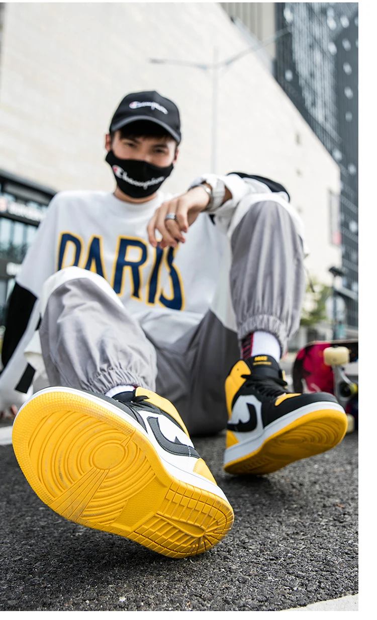 nuevos zapatos de baloncesto para Hombre, Zapatillas deportivas, amarillas, transpirables, para Hombre, botas de bal
