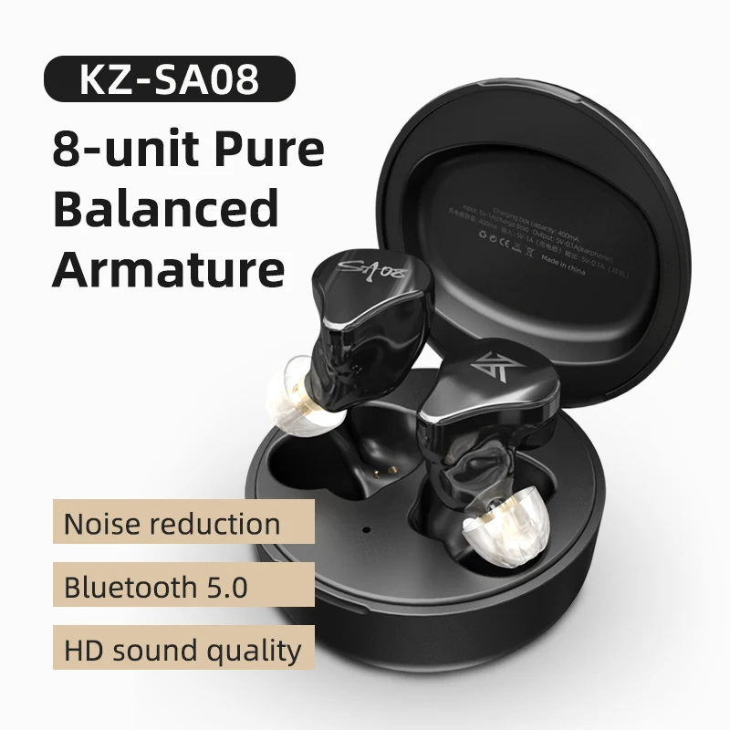 KZ SA08 TWS True Wireless Bluetooth v5.0 Earphones