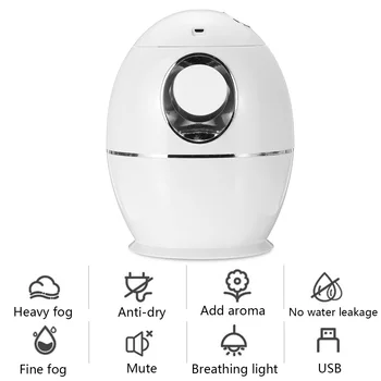 

800Ml Large Capacity Air Humidifier USB Aroma Diffuser Ultrasonic Cool Water Mist Diffuser for LED Night light Office Home