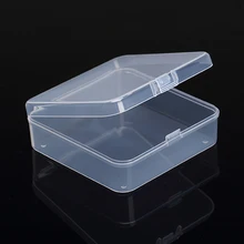 

Square Mini Clear Plastic Storage Containers Box Case with Lid for Pills, Herbs, Tiny Beads 7.4x7.4x2.5cm