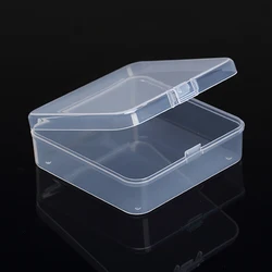 Mini conteneurs carrés en plastique transparent, boîte de rangement avec couvercle pour pilules, herbes, petites perles 