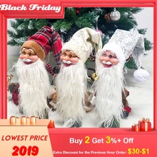 Рождественское украшение для дома, милый Санта-Клаус, красное украшение для бутылки вина, рождественские украшения, вечерние украшения, Adornos De Navidad