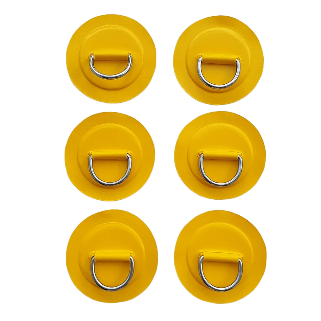6x D-Ring Patch Pad For PVC Inflatable Boat SUP Stand Up Paddleboard Dinghy