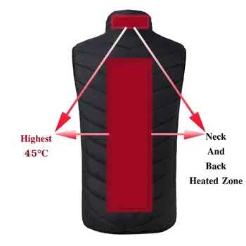 

4 Temperature Winter USB Men Women Insulated Jacket Pain Relief Heated Clothes Electric Heating Vest FishingTactical Vest Skiing