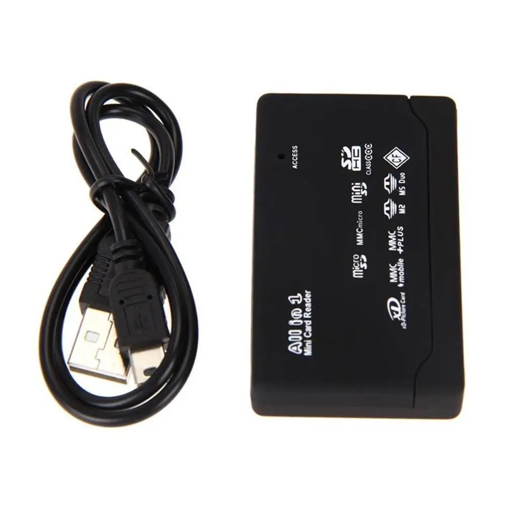 USB Все в одном считыватель карт памяти для USB внешний мини Micro SDHC SD XD MS CF TF M2 считыватель флэш-карт памяти для чтения и записи