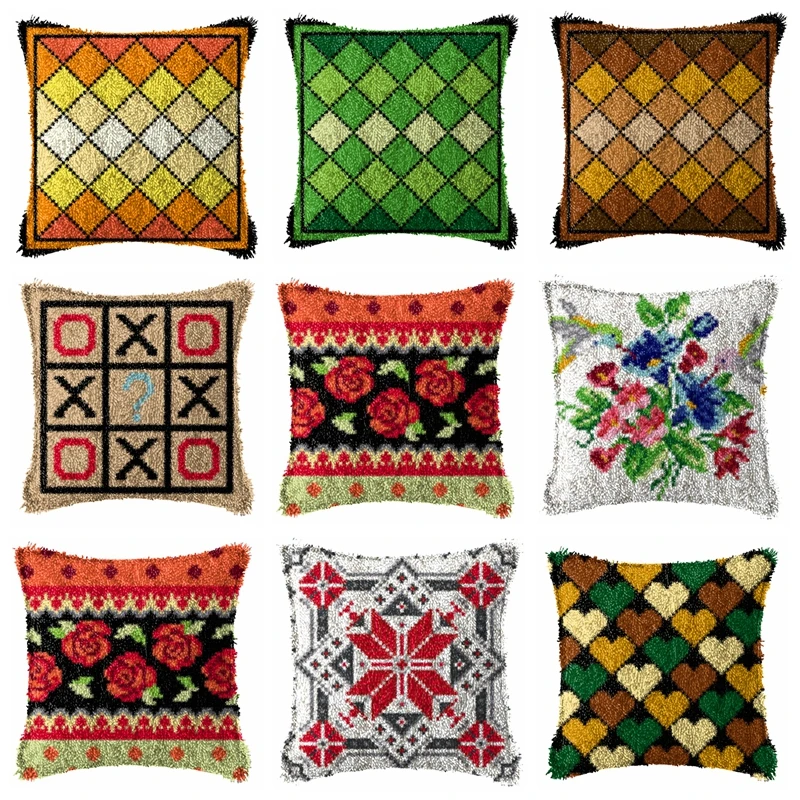 Cross Stitch Pillow Mat DIY Craft Kit Needlework Crocheting Cushion Embroidery 43CM by 43CM craft supplies