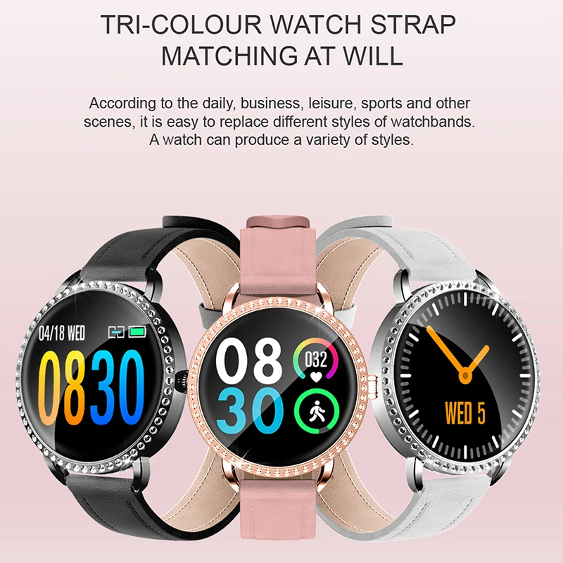S6 Women Smart Watch IP67 Waterproof Heart Rate BT Tracker Fitness Bracelet Colorful Screen Blood Pressure Monitor Wristband