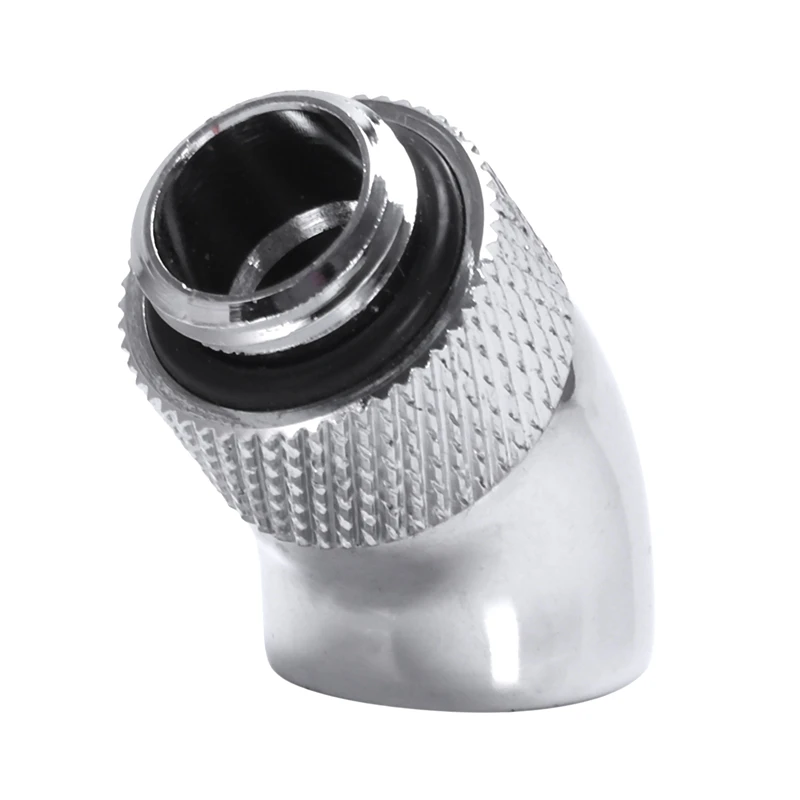 G1/4 Screw Thread 45 Degree Elbow Rotary Brass- Adapter Male To Female Connector Fitting Computer Pc Water Cooling System