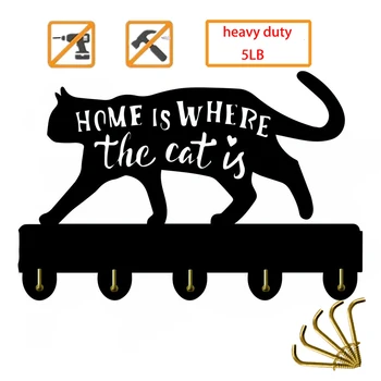 

Cat key Hooks Household Decor Hooks Animals Welcome Sign Multi-function Wall door hook gift for kids