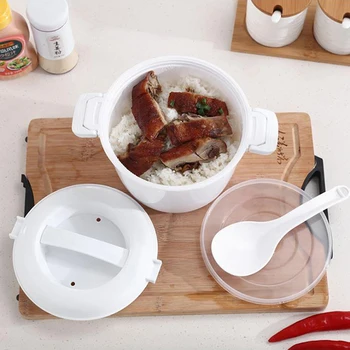 

Portable Microwave Oven Rice Cooker Multifunctional food Steamer pot PP microwave cooking Utensils Insulation Bento Lunch Box