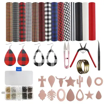 

Delicate Leather DIY Kit Creative Earring Making Tool Jewelry Making Kit Accesory for Lady Girl