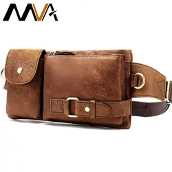 MVA из натуральной кожи Для Мужчин's рюкзак с одной лямкой для путешествий Фанни сумка на пояс Мужская сумка на талию телефон Посланник для