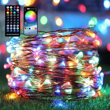 

USB Festoon String Light Fairy Light WS2812 Christmas Light Bluetooth Curtain New Year For Garland Decorative