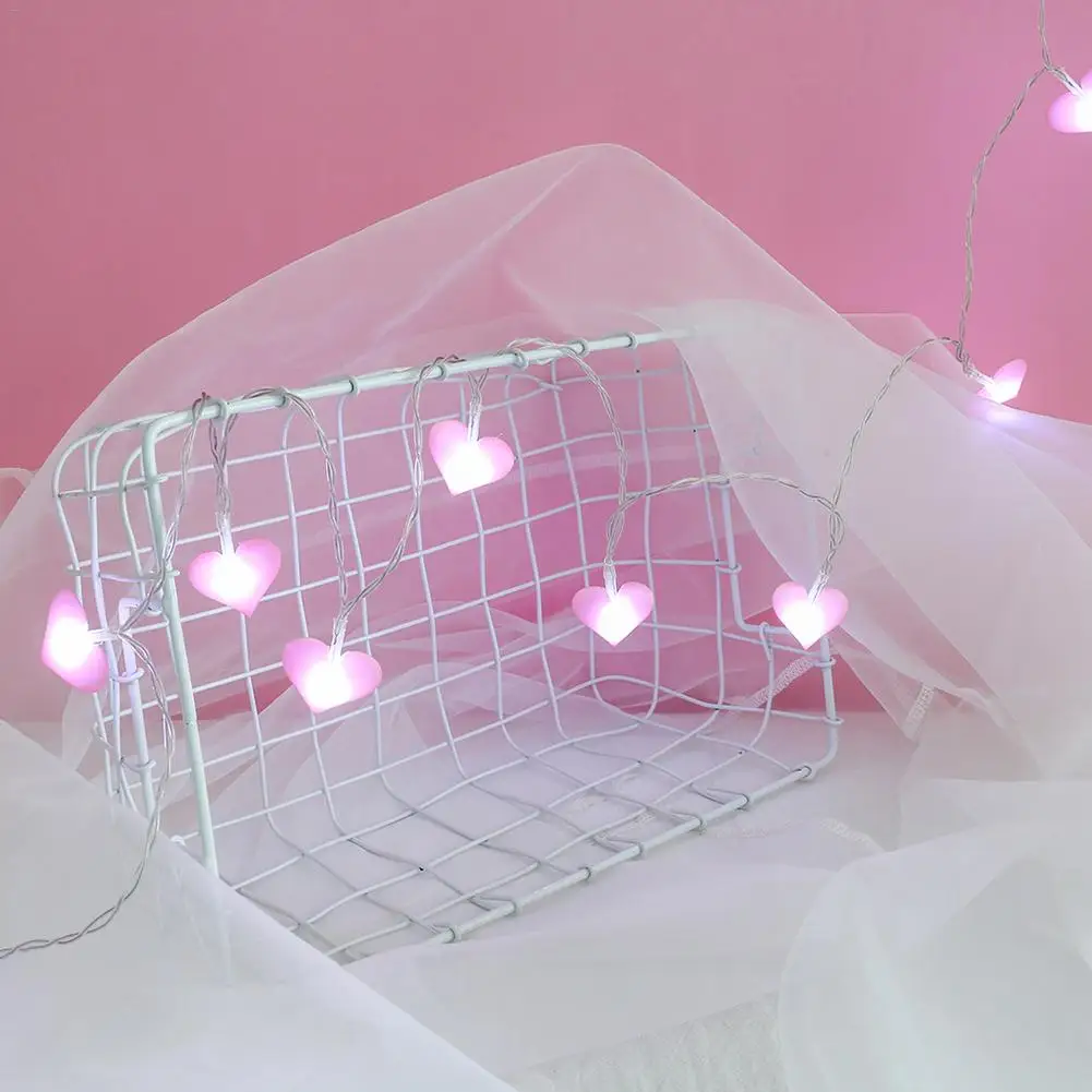 

Pink LED Fairy Lights Love Heart 1.5m 10LEDs Lantern Navidad String Lights Holiday Lighting Bedroom Home luces led decoracion