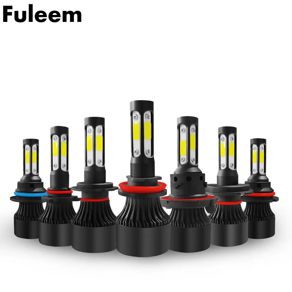

Fuleem 2PCS 4-Side 8000LM High Power LED headlight conversion kit 80W 360 Degree Lighting LED Car Bulb White 6000K 12V 24V