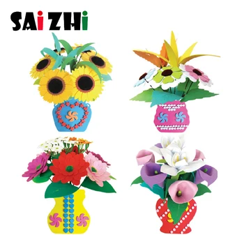 

Saizhi EVA Foam Craft DIY Flower Pot Kits Children Girls 3-6 years Kindergarten Creative Educational Toy for Girls
