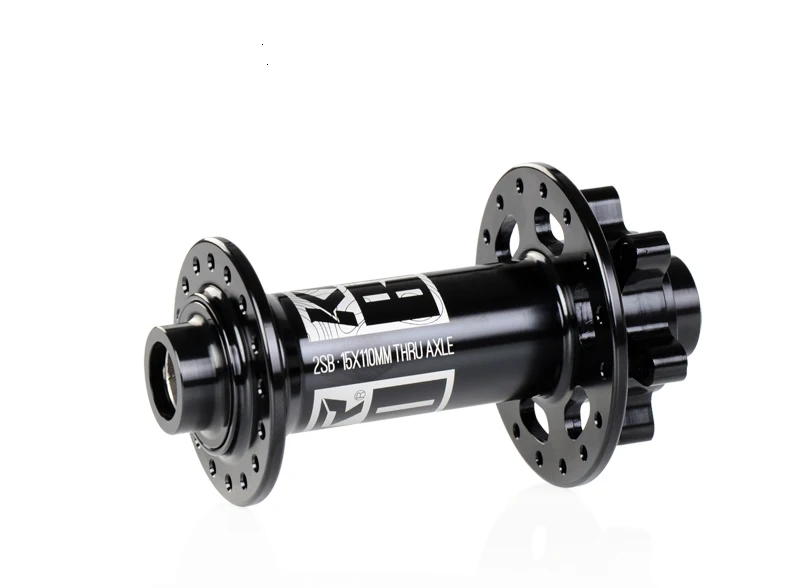 Koozer Bm440 Mtb горный велосипед Boost концентраторы 32h отверстие диск подшипник Задняя Ступица 6 винт 15*110 12*148 мм через - Цвет: Black Front