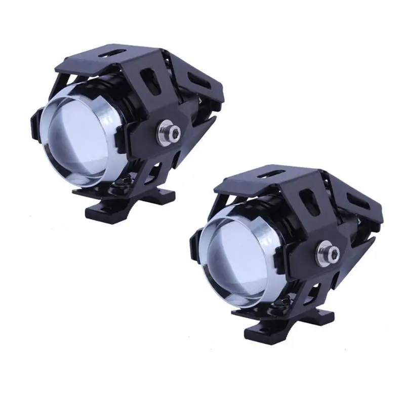 

2Pcs U5 Motorcycle LED Headlight Driving Fog Light Super Bright External Spot Bulb Lamp