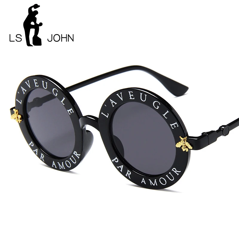 Солнцезащитные очки LS JOHN с градиентными линзами женские круглые брендовые