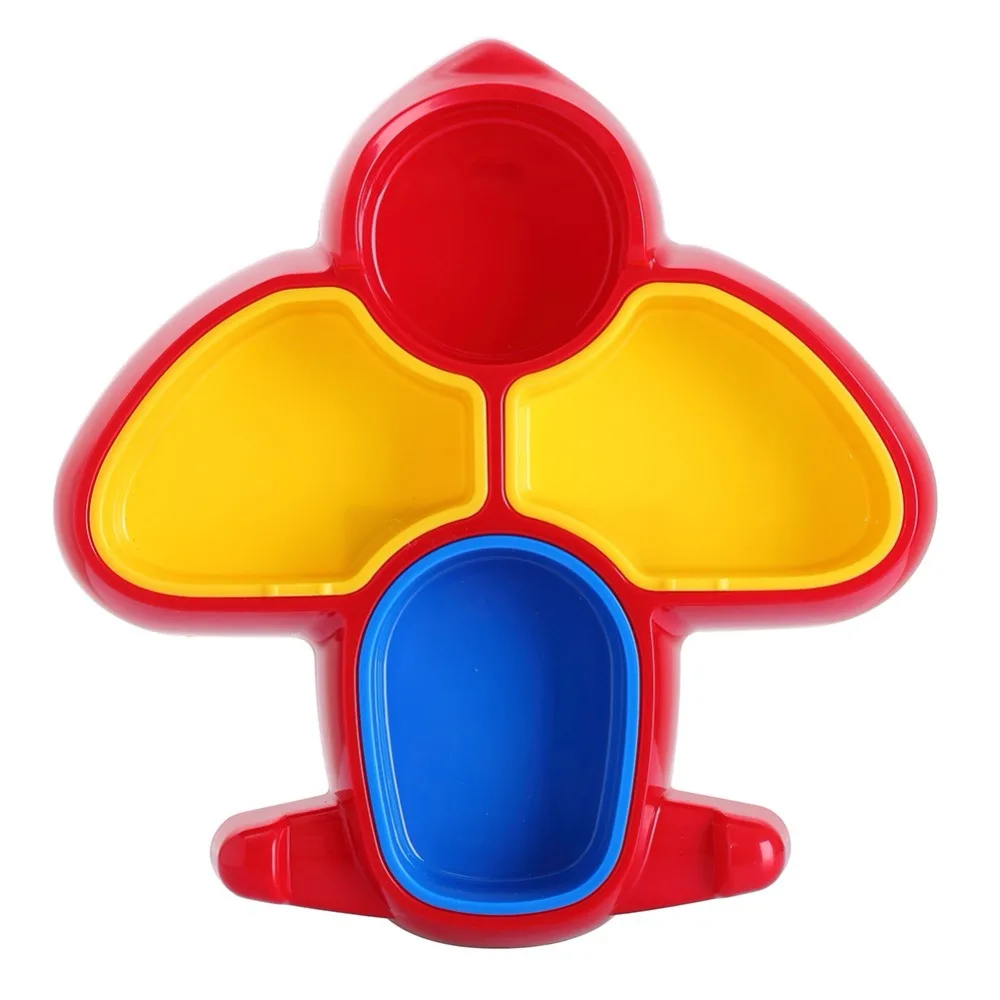 Plane Shape Kids Breakfast Divided Plate Ceramic Cartoon Digger Car Air Plane Baby Dinnerware Dish