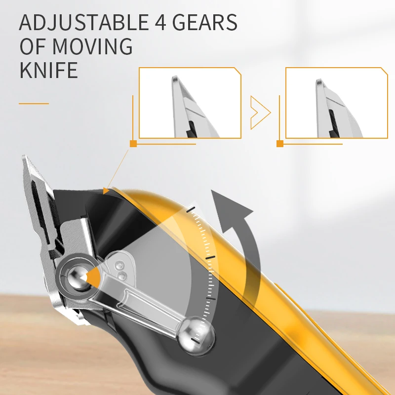 Kemei 10W Powerful Professional Hair Clippers Men All Metal Cordless Trimmer Electric Hair Cutting Kit for DIY Home Barber Salon 4