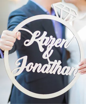 

Custom Wedding Props Sign Rustic Wooden Hoop Sign Personalized Name Sign Bridal Shower Baby Shower Birthday Party Decorations
